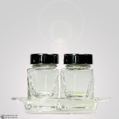 Menage Salz/Pfeffer Glas, 2 tlg.