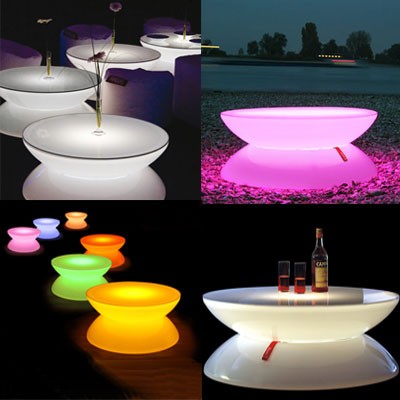 LED Multicolor Leuchttisch  Ø 84cm Höhe 33cm (VE= 1)
