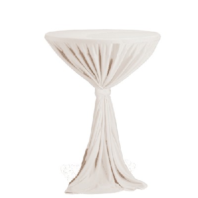 Stehtischhusse Überwurfhusse weiß für Ø 80-85cm VE Stk.