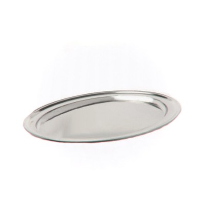 Bratenplatte Edelstahl oval 40cm x 26cm VE Stk.
