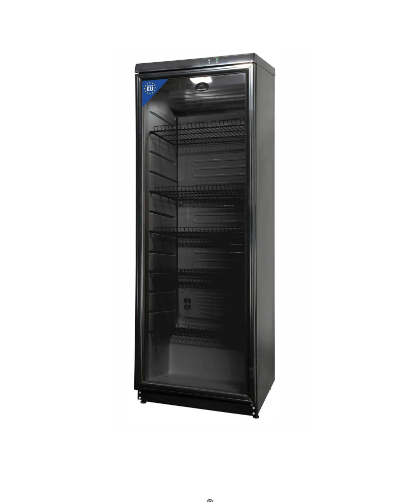 Flaschenkühlschrank 350ltr.  SCHWARZ